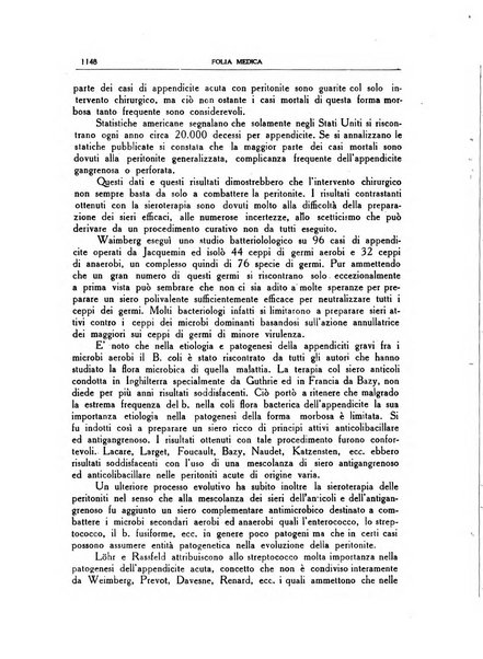 Folia medica periodico trimensile di patologia e clinica medica