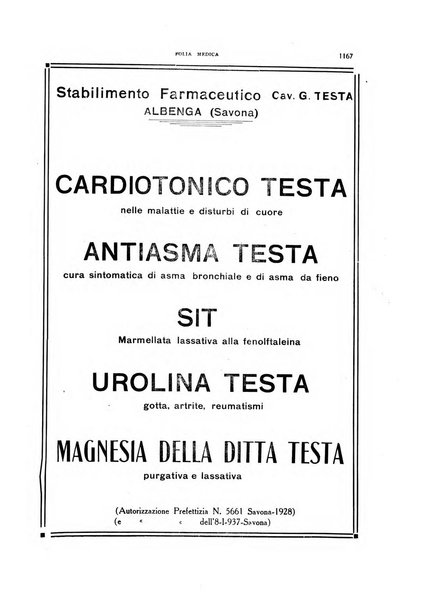 Folia medica periodico trimensile di patologia e clinica medica