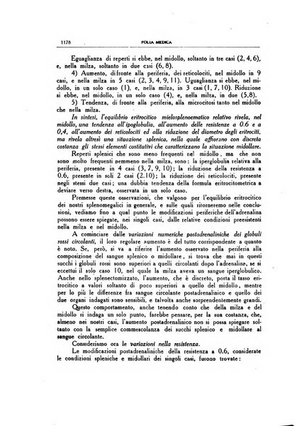 Folia medica periodico trimensile di patologia e clinica medica