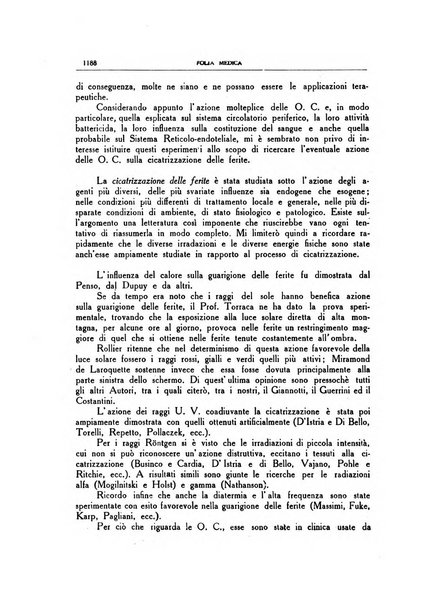 Folia medica periodico trimensile di patologia e clinica medica