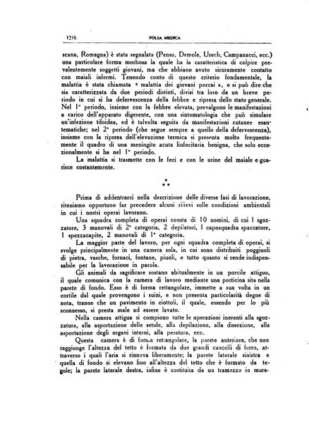 Folia medica periodico trimensile di patologia e clinica medica