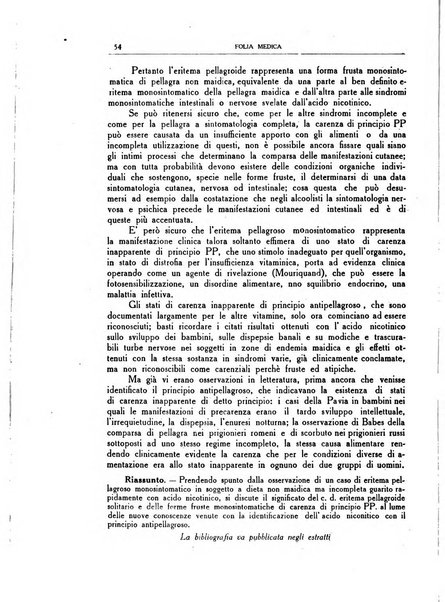 Folia medica periodico trimensile di patologia e clinica medica