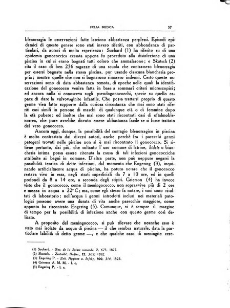 Folia medica periodico trimensile di patologia e clinica medica