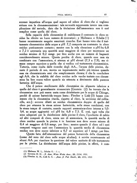 Folia medica periodico trimensile di patologia e clinica medica