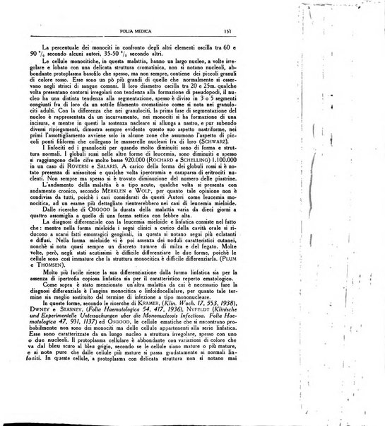 Folia medica periodico trimensile di patologia e clinica medica