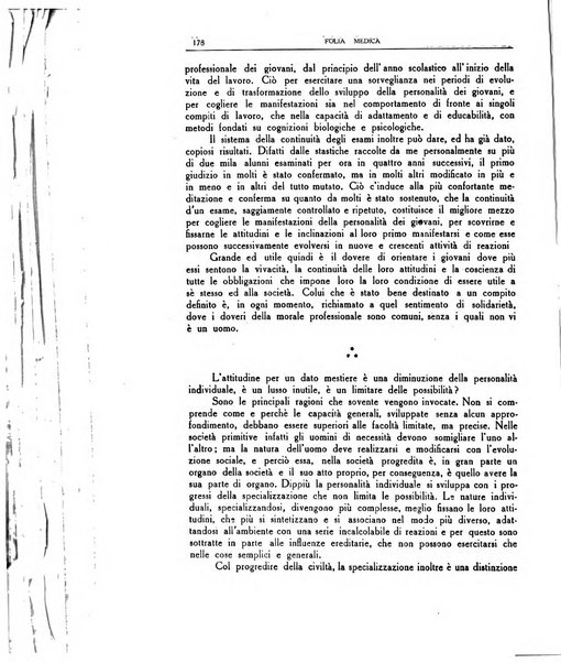 Folia medica periodico trimensile di patologia e clinica medica