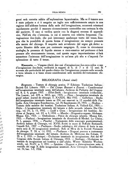 Folia medica periodico trimensile di patologia e clinica medica