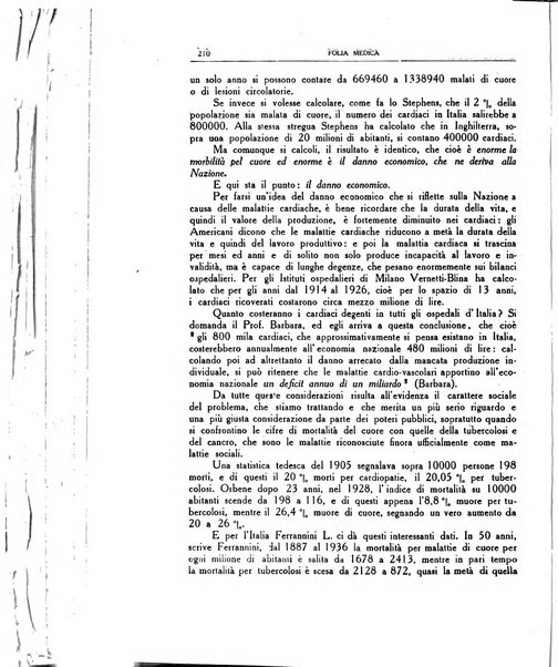 Folia medica periodico trimensile di patologia e clinica medica