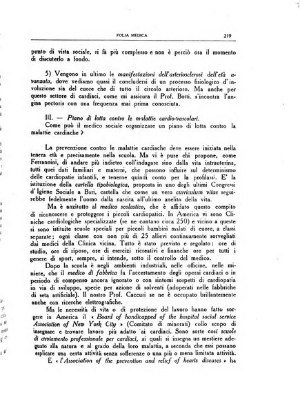 Folia medica periodico trimensile di patologia e clinica medica