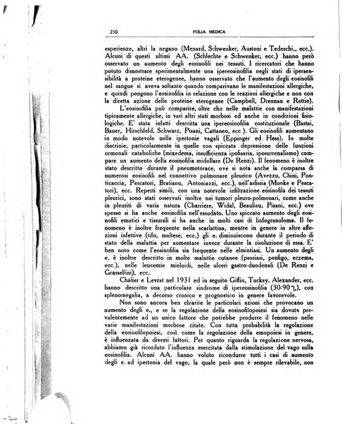 Folia medica periodico trimensile di patologia e clinica medica