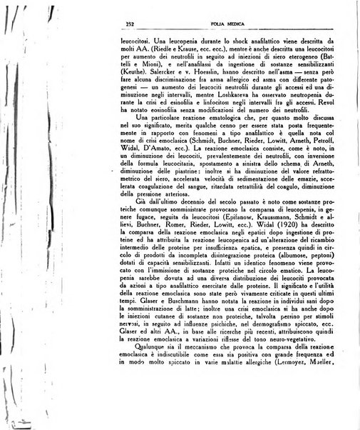 Folia medica periodico trimensile di patologia e clinica medica