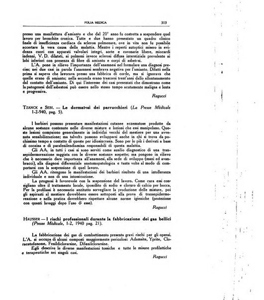 Folia medica periodico trimensile di patologia e clinica medica