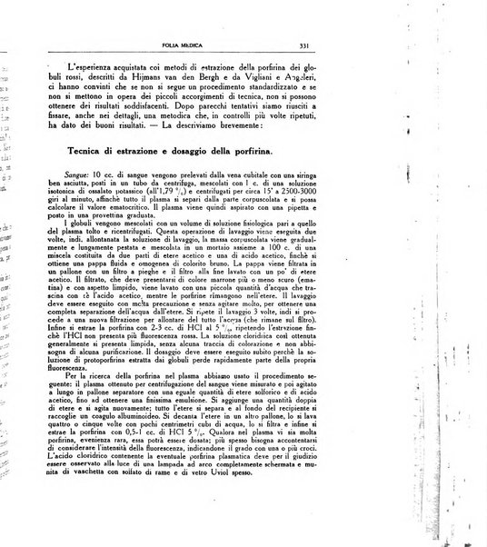 Folia medica periodico trimensile di patologia e clinica medica