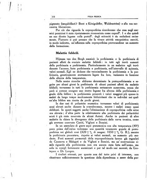 Folia medica periodico trimensile di patologia e clinica medica