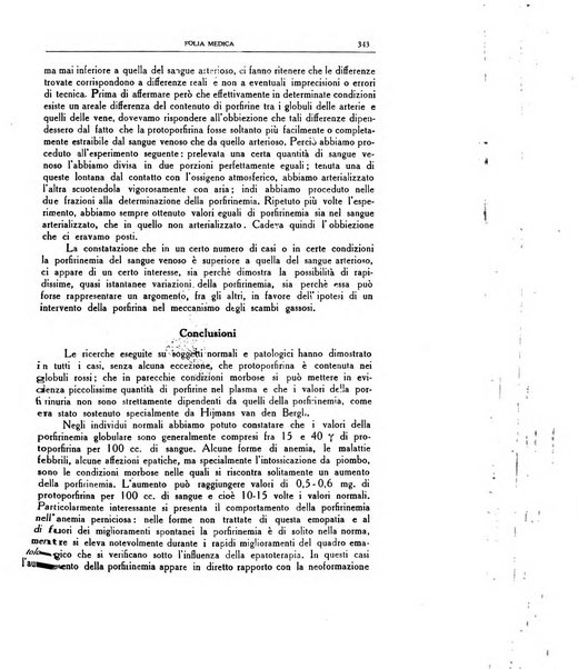 Folia medica periodico trimensile di patologia e clinica medica