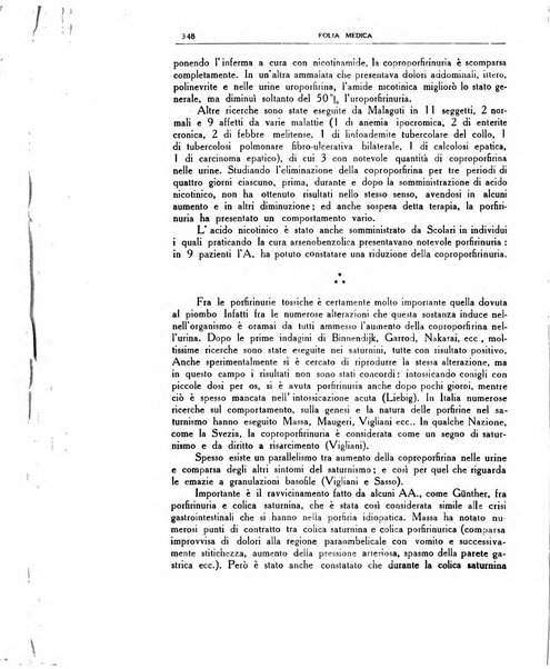 Folia medica periodico trimensile di patologia e clinica medica