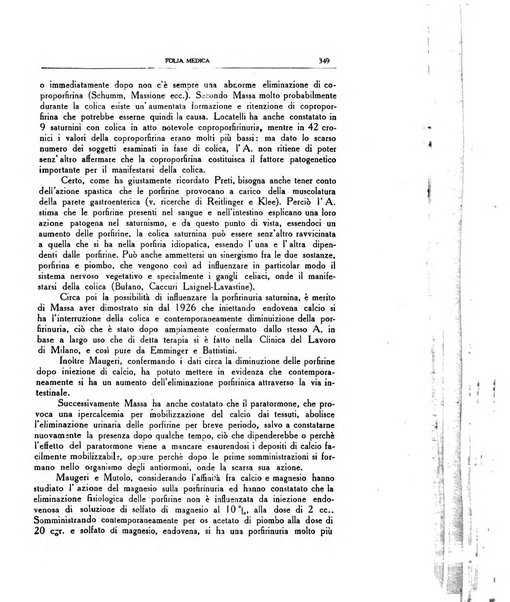 Folia medica periodico trimensile di patologia e clinica medica