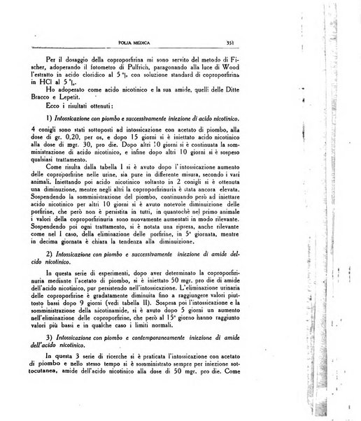 Folia medica periodico trimensile di patologia e clinica medica