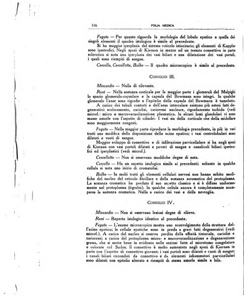 Folia medica periodico trimensile di patologia e clinica medica