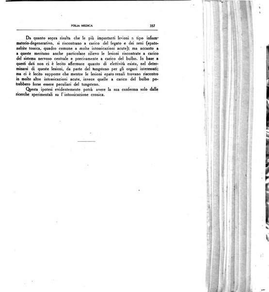 Folia medica periodico trimensile di patologia e clinica medica