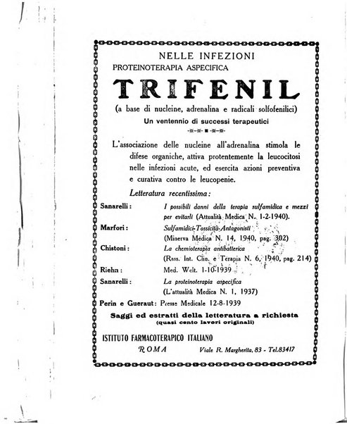 Folia medica periodico trimensile di patologia e clinica medica