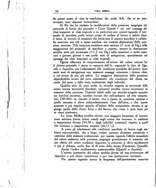 Folia medica periodico trimensile di patologia e clinica medica