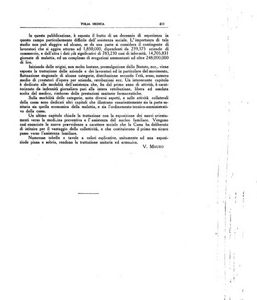 Folia medica periodico trimensile di patologia e clinica medica