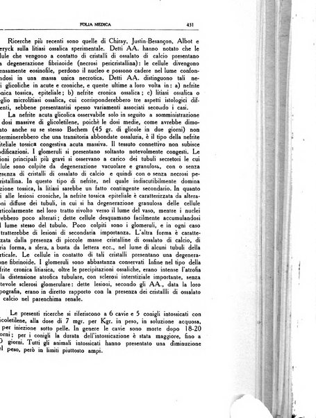 Folia medica periodico trimensile di patologia e clinica medica