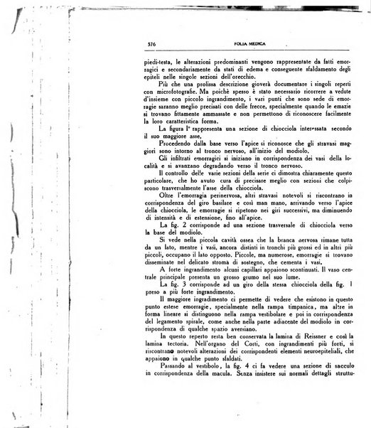 Folia medica periodico trimensile di patologia e clinica medica