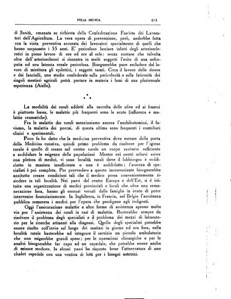 Folia medica periodico trimensile di patologia e clinica medica