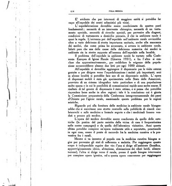 Folia medica periodico trimensile di patologia e clinica medica