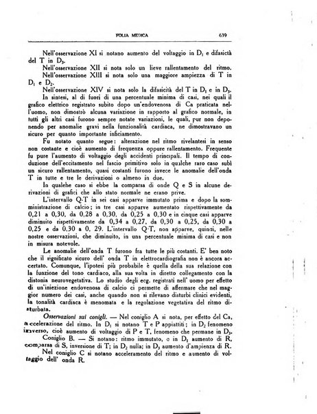 Folia medica periodico trimensile di patologia e clinica medica