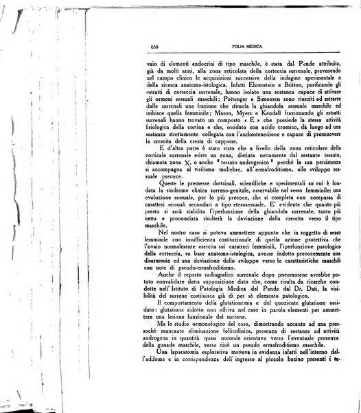 Folia medica periodico trimensile di patologia e clinica medica