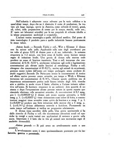 Folia medica periodico trimensile di patologia e clinica medica