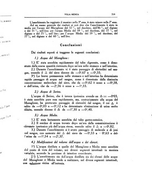 Folia medica periodico trimensile di patologia e clinica medica