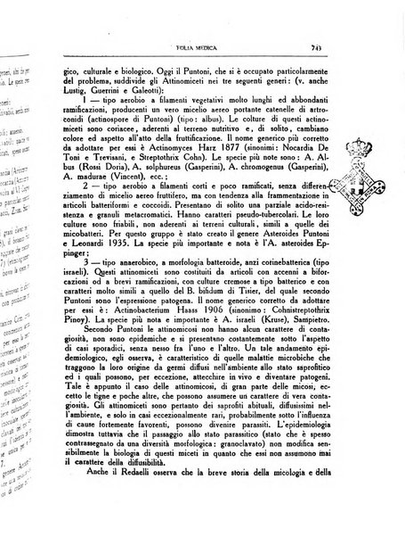 Folia medica periodico trimensile di patologia e clinica medica