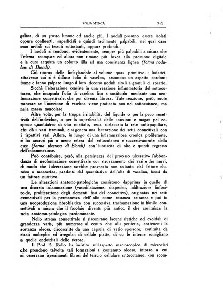 Folia medica periodico trimensile di patologia e clinica medica