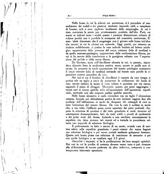 Folia medica periodico trimensile di patologia e clinica medica