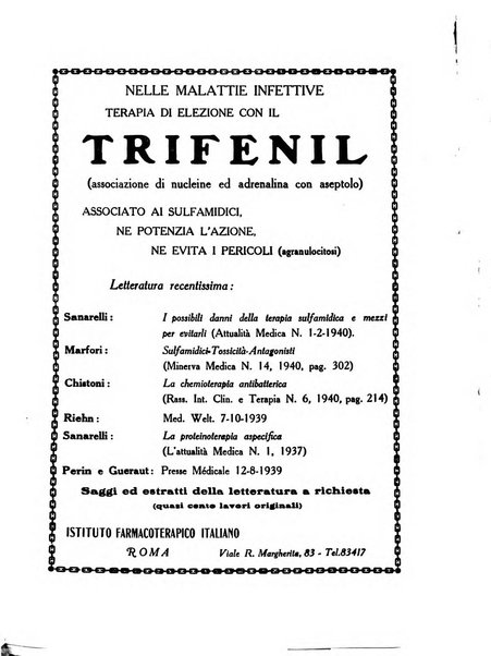 Folia medica periodico trimensile di patologia e clinica medica