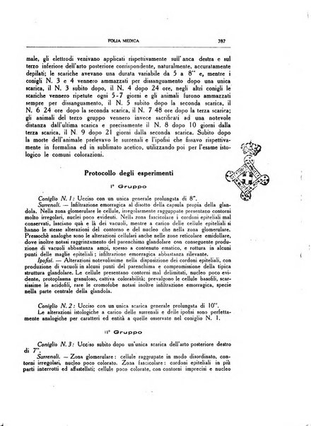 Folia medica periodico trimensile di patologia e clinica medica