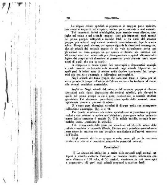 Folia medica periodico trimensile di patologia e clinica medica