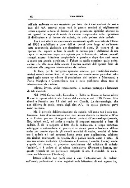 Folia medica periodico trimensile di patologia e clinica medica