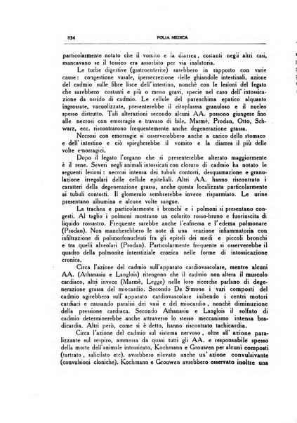 Folia medica periodico trimensile di patologia e clinica medica