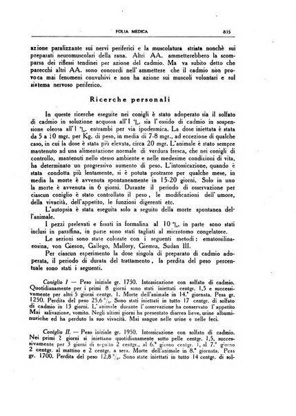 Folia medica periodico trimensile di patologia e clinica medica