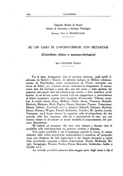 Folia medica periodico trimensile di patologia e clinica medica