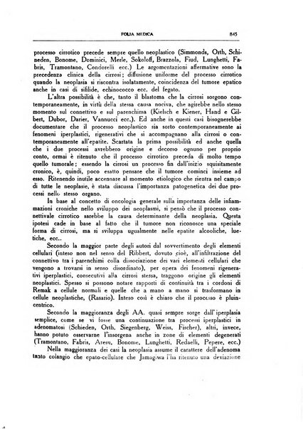 Folia medica periodico trimensile di patologia e clinica medica