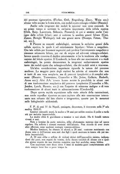 Folia medica periodico trimensile di patologia e clinica medica