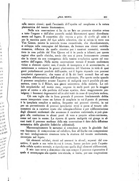 Folia medica periodico trimensile di patologia e clinica medica