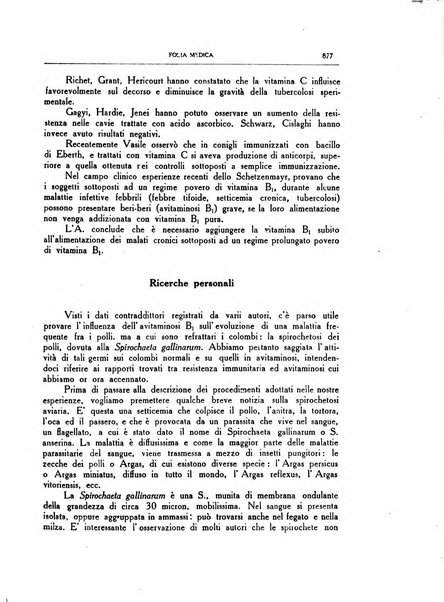 Folia medica periodico trimensile di patologia e clinica medica