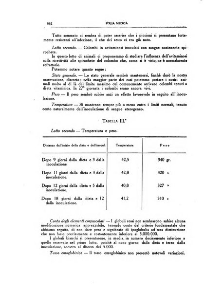 Folia medica periodico trimensile di patologia e clinica medica